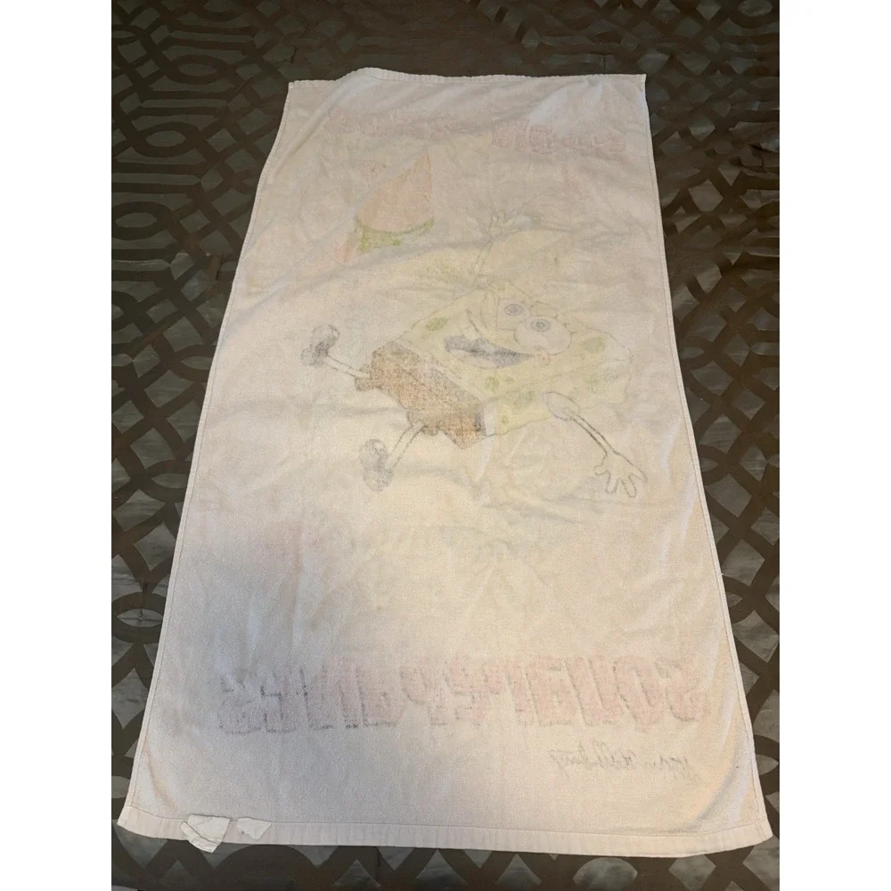 Spongebob Vintage Beach Towel Franco 2002 Patrick Squarepants Nickelodeon